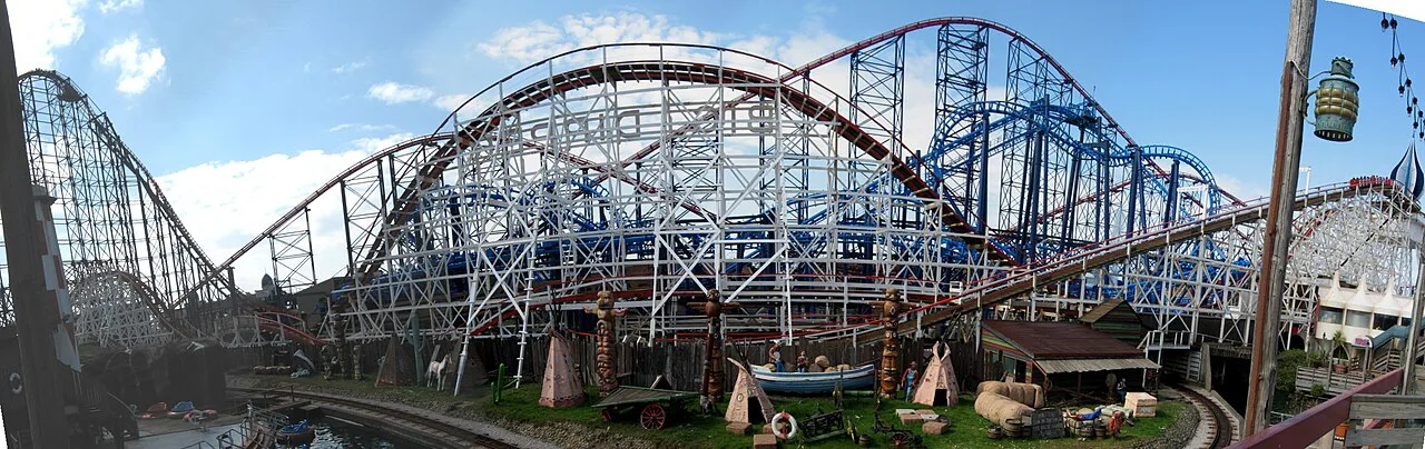 Pleasure Beach, Blackpool - Panorama, Blackpool Pleasure Beach