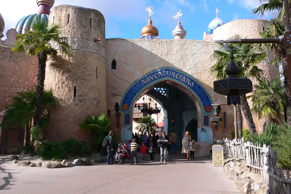 Entrance to Adventureland at Disneyland, Paris