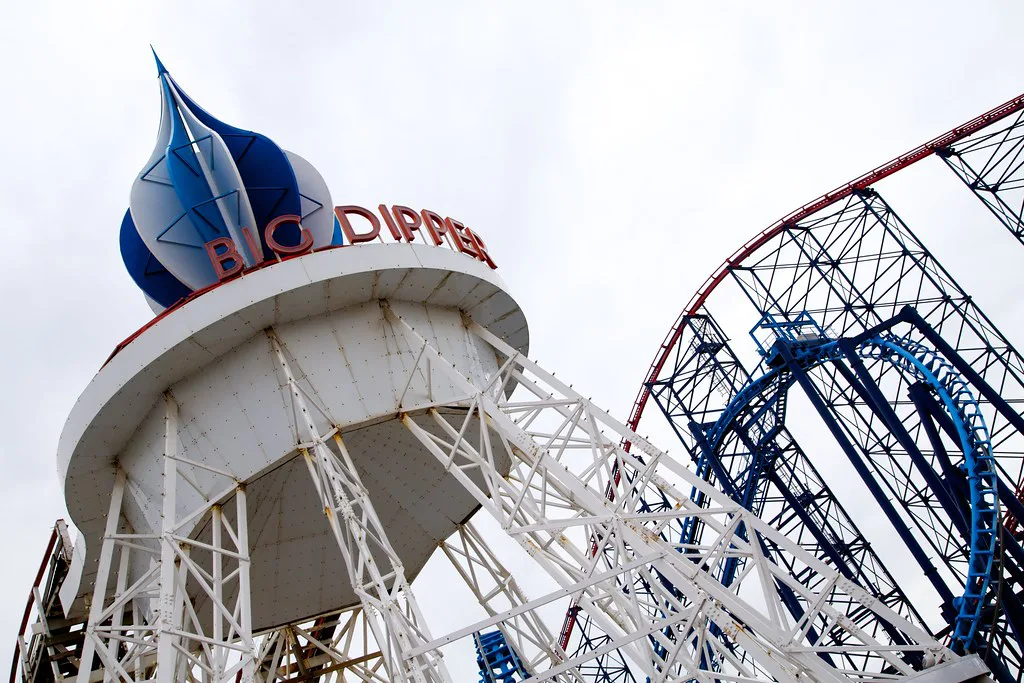 A day at Blackpool Pleasure Beach, United Kingdom