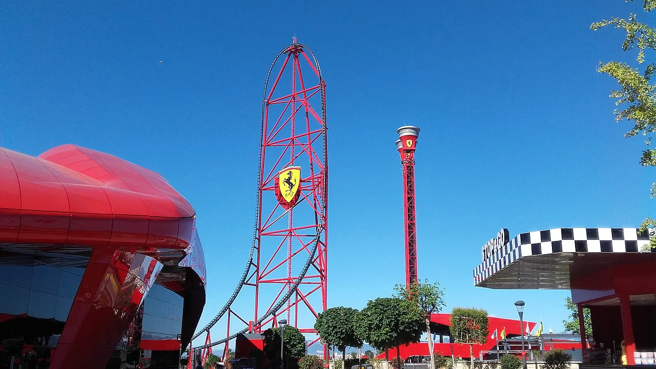 Ferrari land vue d'ensemble, PortAventura World
