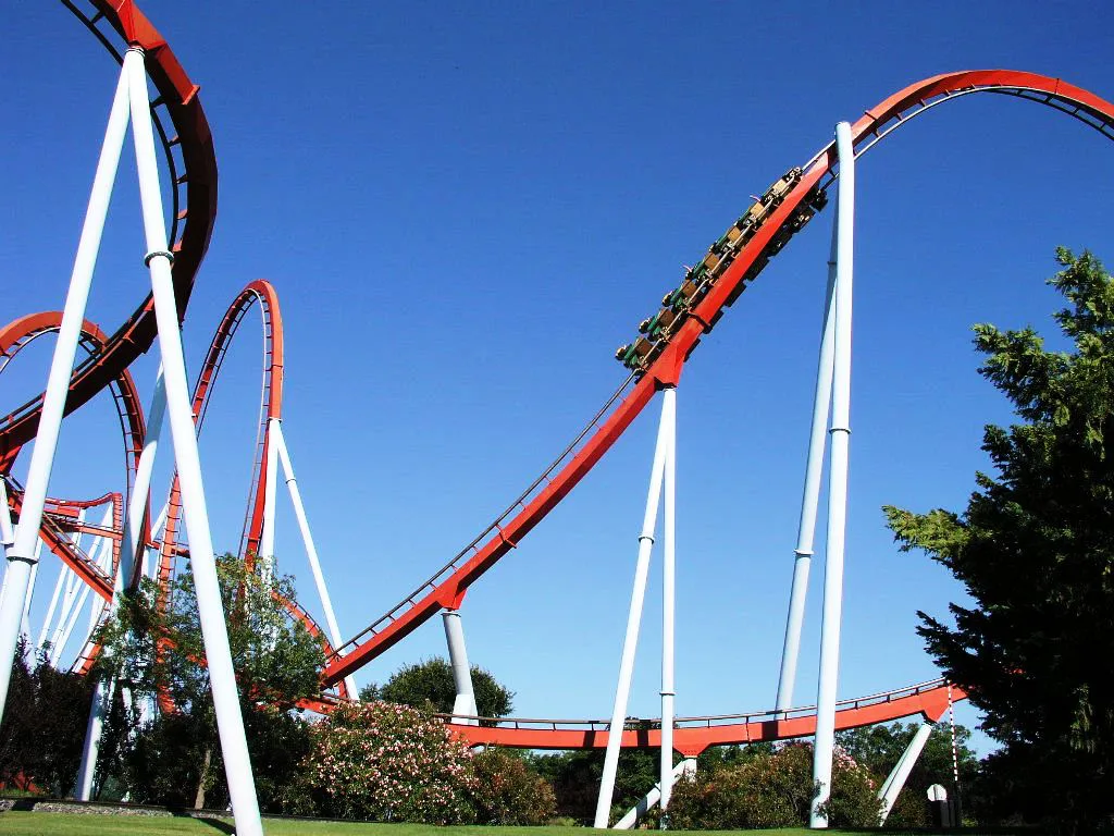 PortAventura - China Dragon Khan roller coaster, PortAventura World
