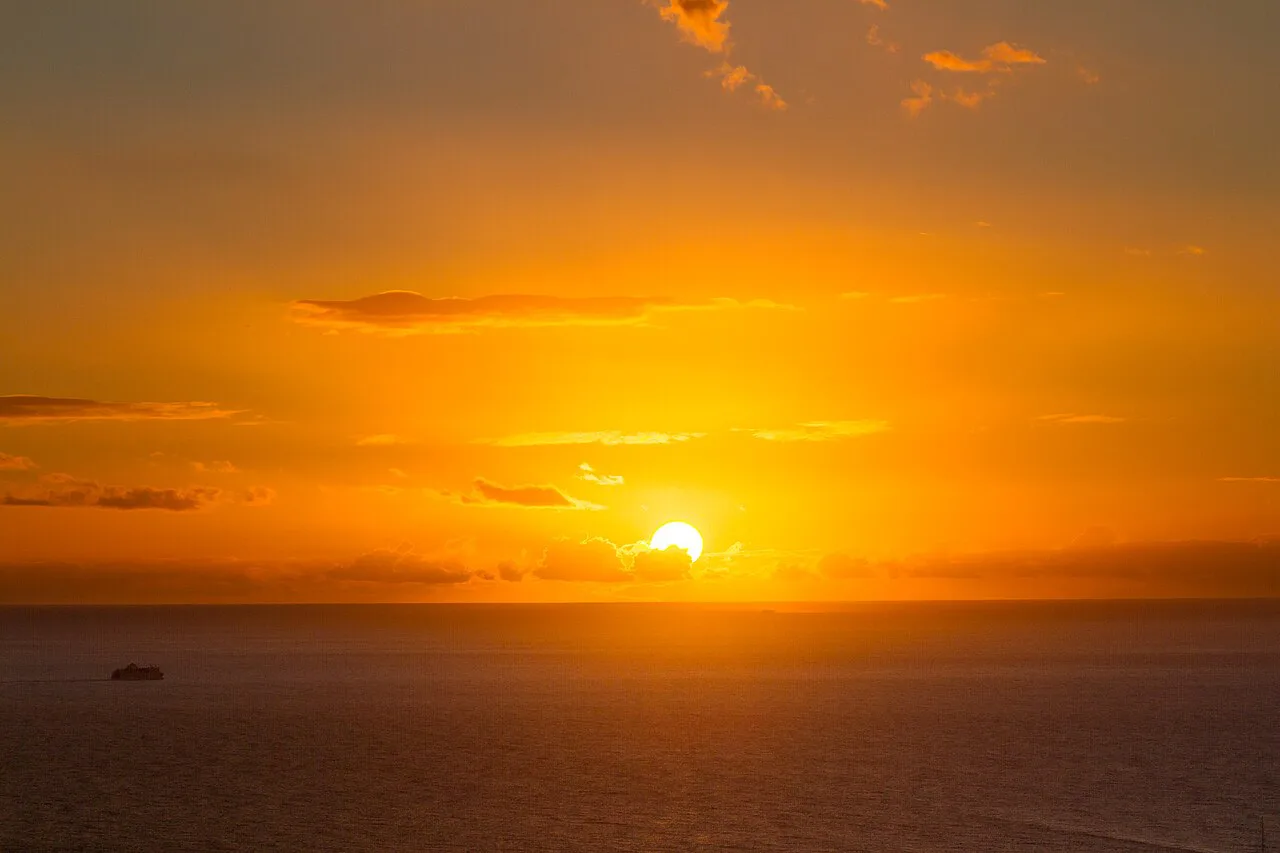 Sunset seen from Costa Adeje, Tenerife