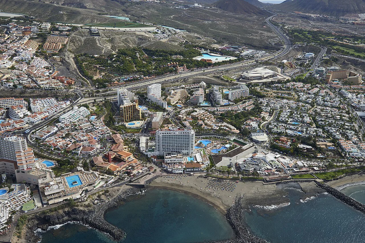 Tenerife, Adeje aerial view