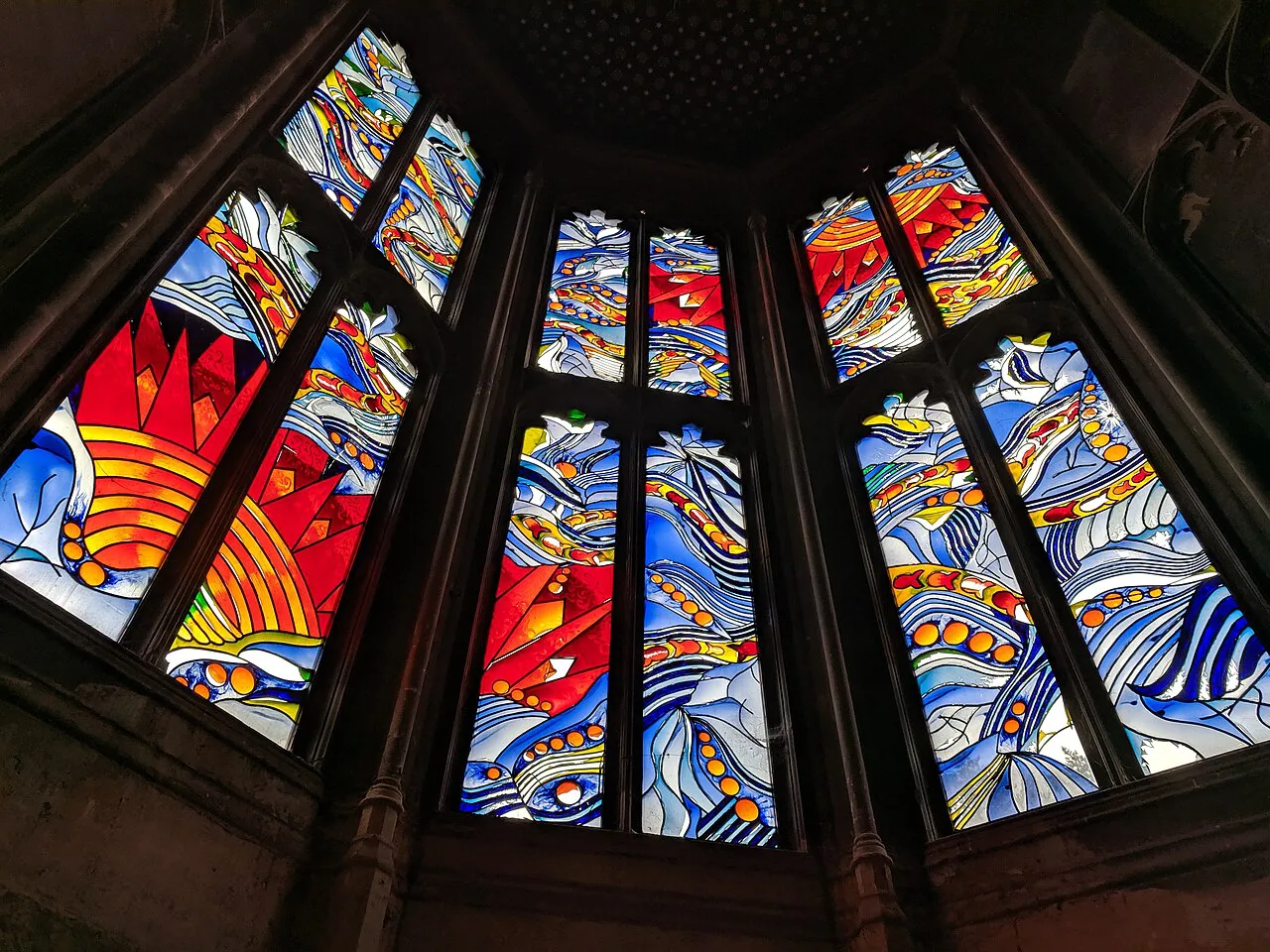 Stained glass windows in Alton Towers