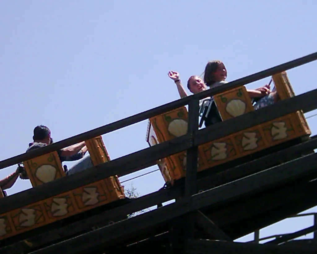 Me on the roller coaster at Terra Mitica