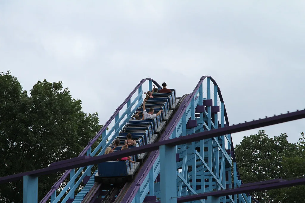 Emily on the Kingdom Roller Coaster, Europe