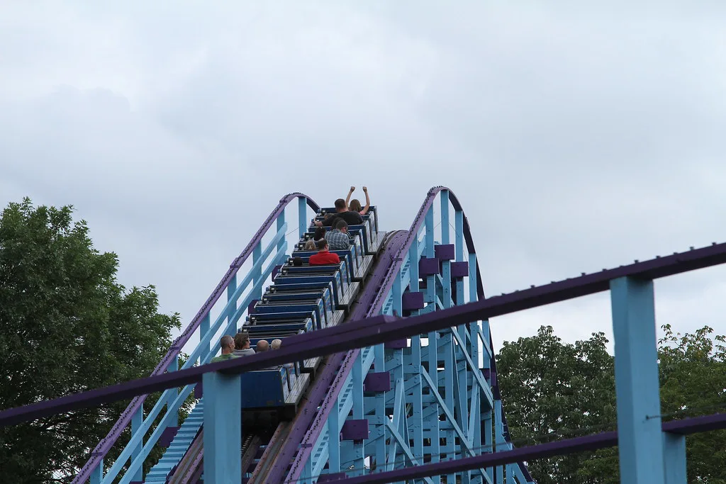 Emily on the Kingdom Roller Coaster, Europe