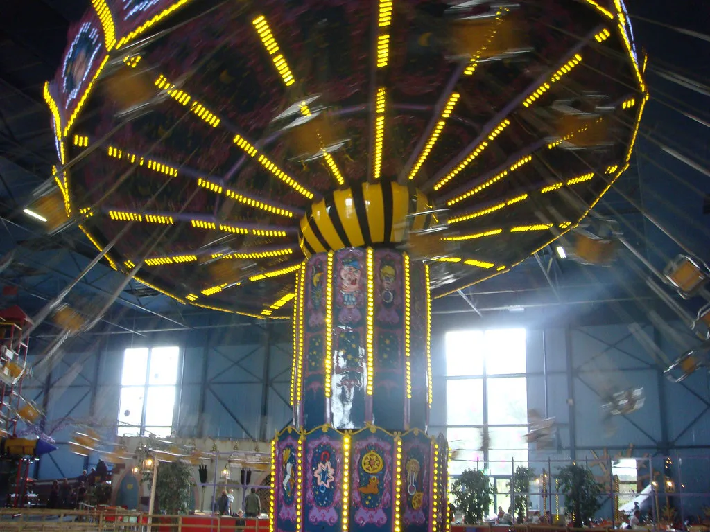 Swings at Toverland, Sevenum, Netherlands